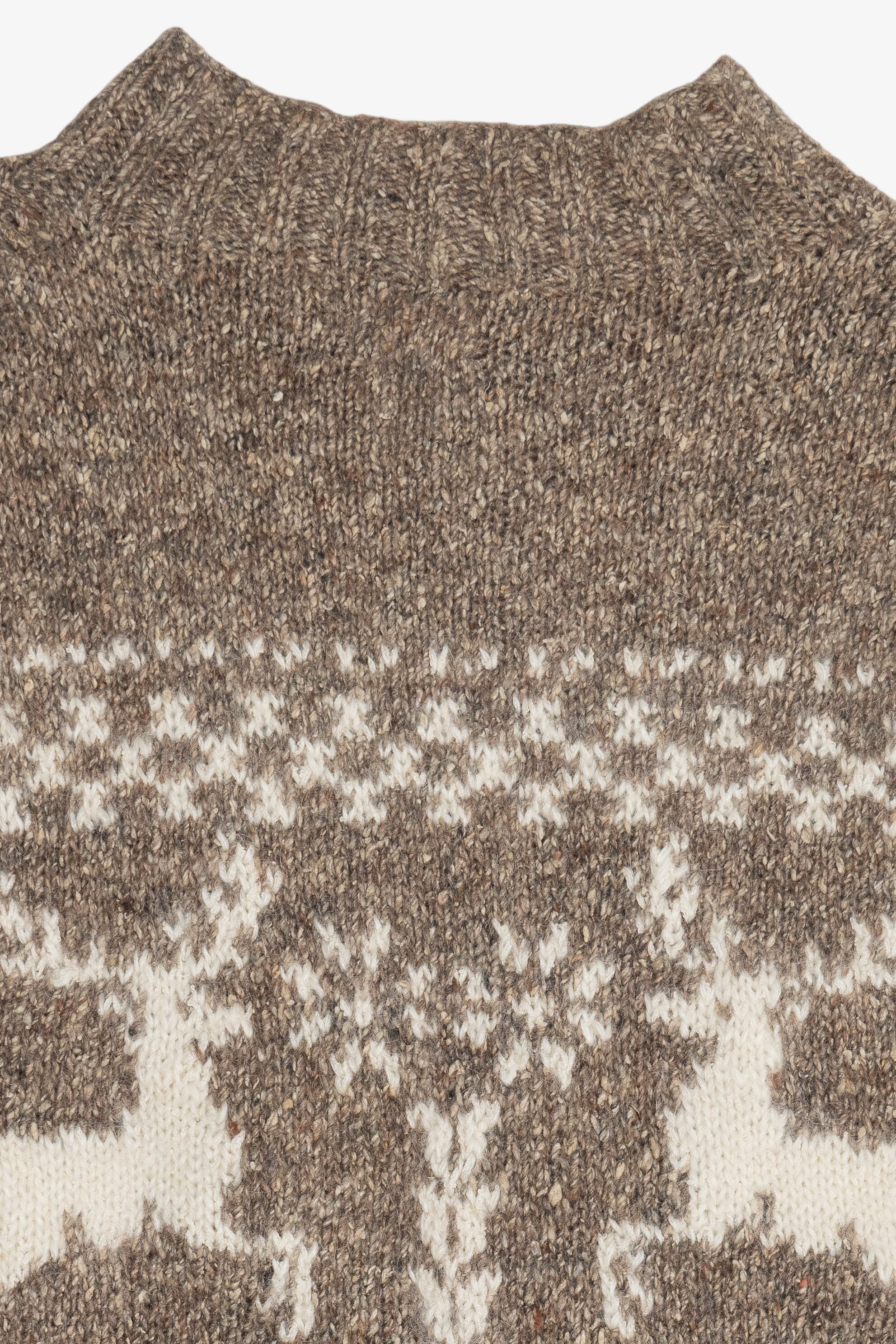 Vintage Reindeer Fair Isle Wool Sweater (1990s)