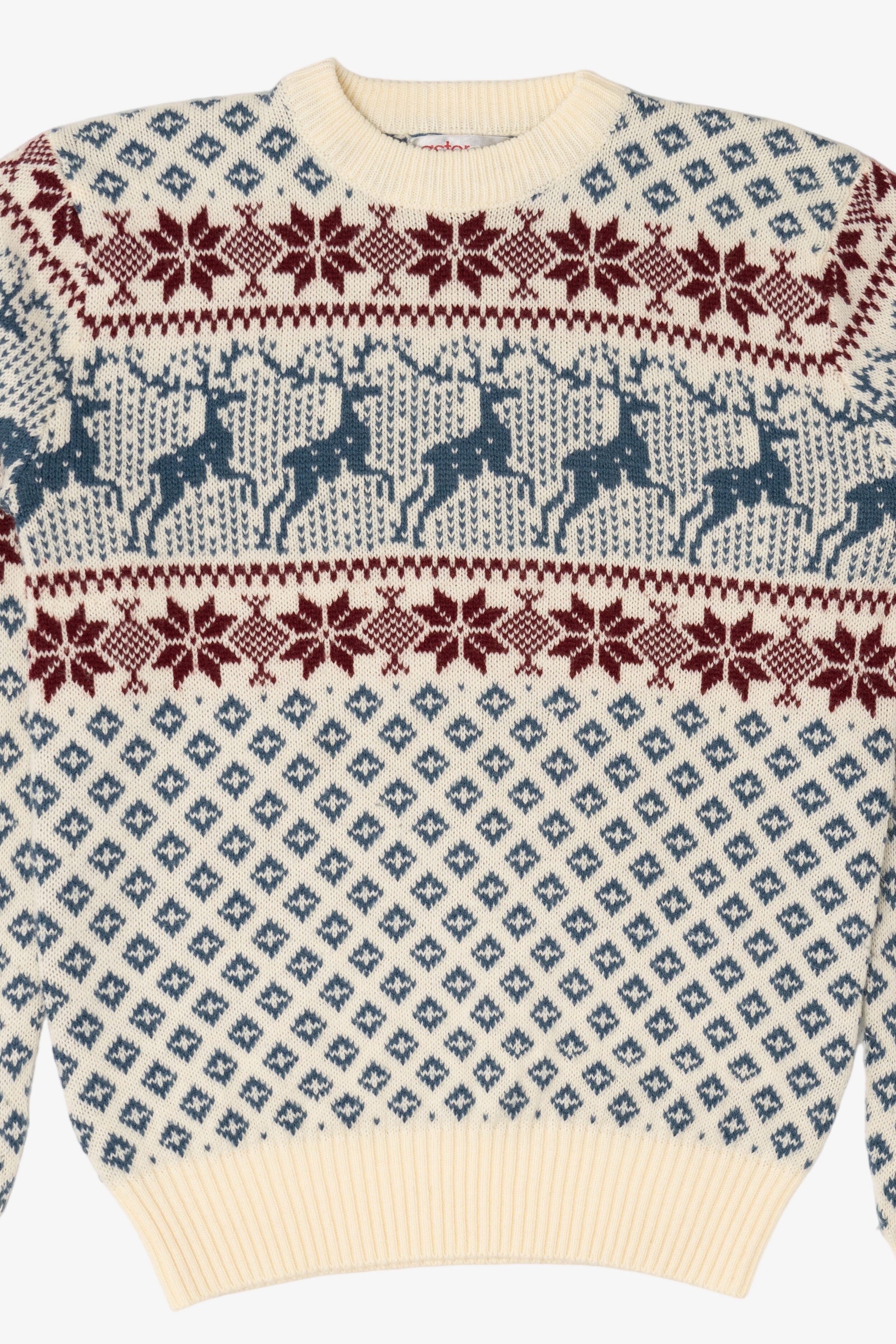 Vintage Ivory Astor One Fair Isle Sweater (1980s)