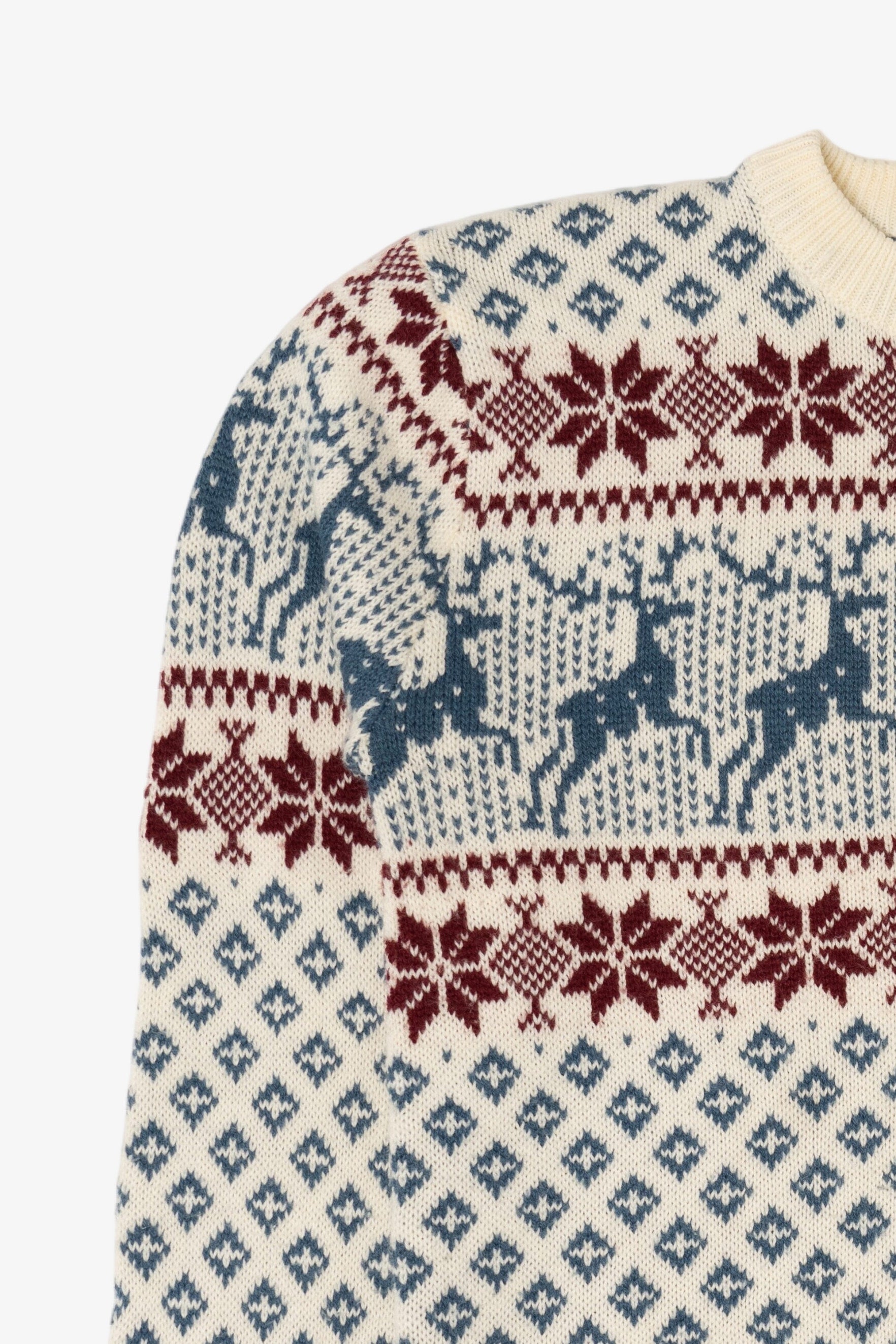 Vintage Ivory Astor One Fair Isle Sweater (1980s)