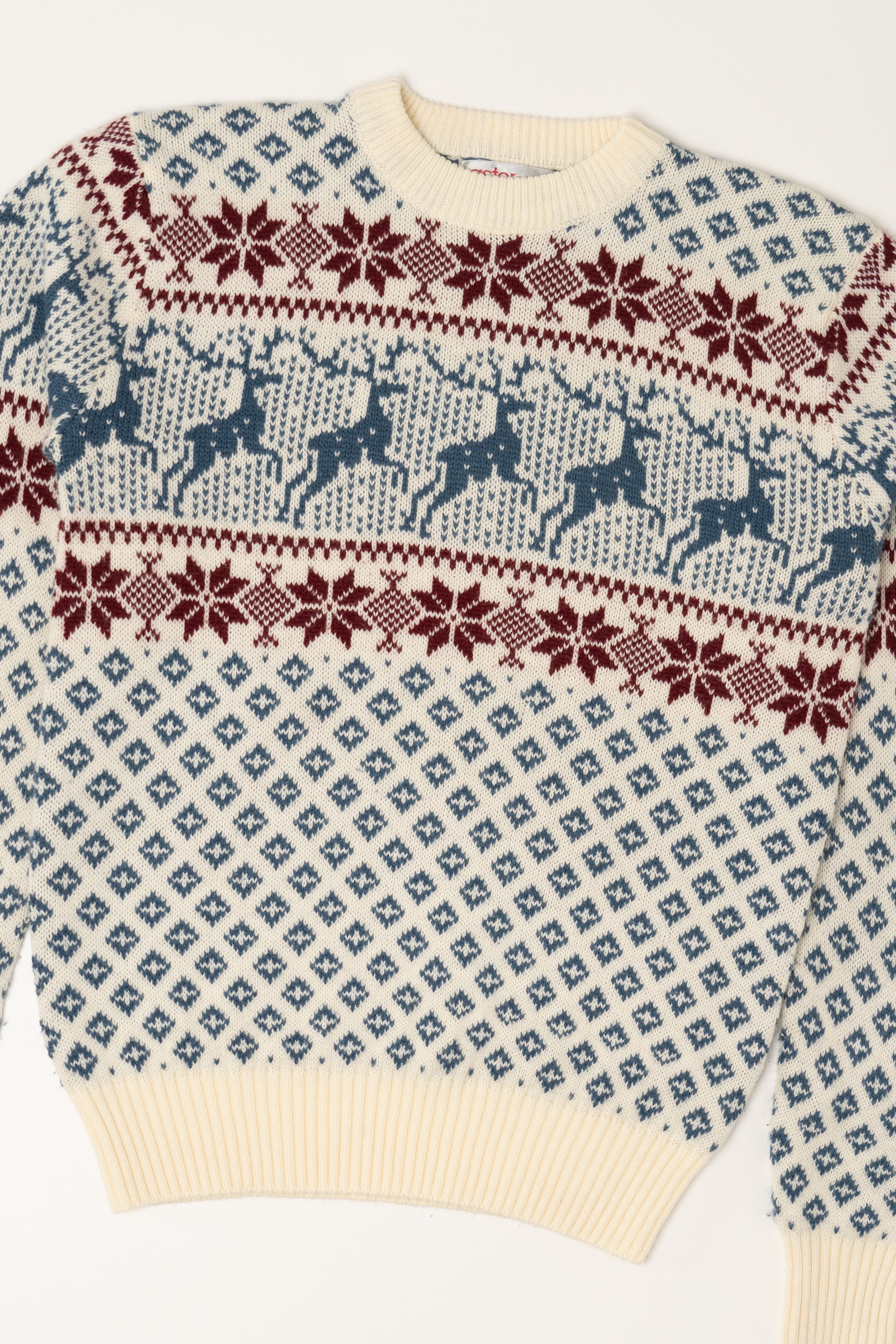 Vintage Ivory Astor One Fair Isle Sweater (1980s)