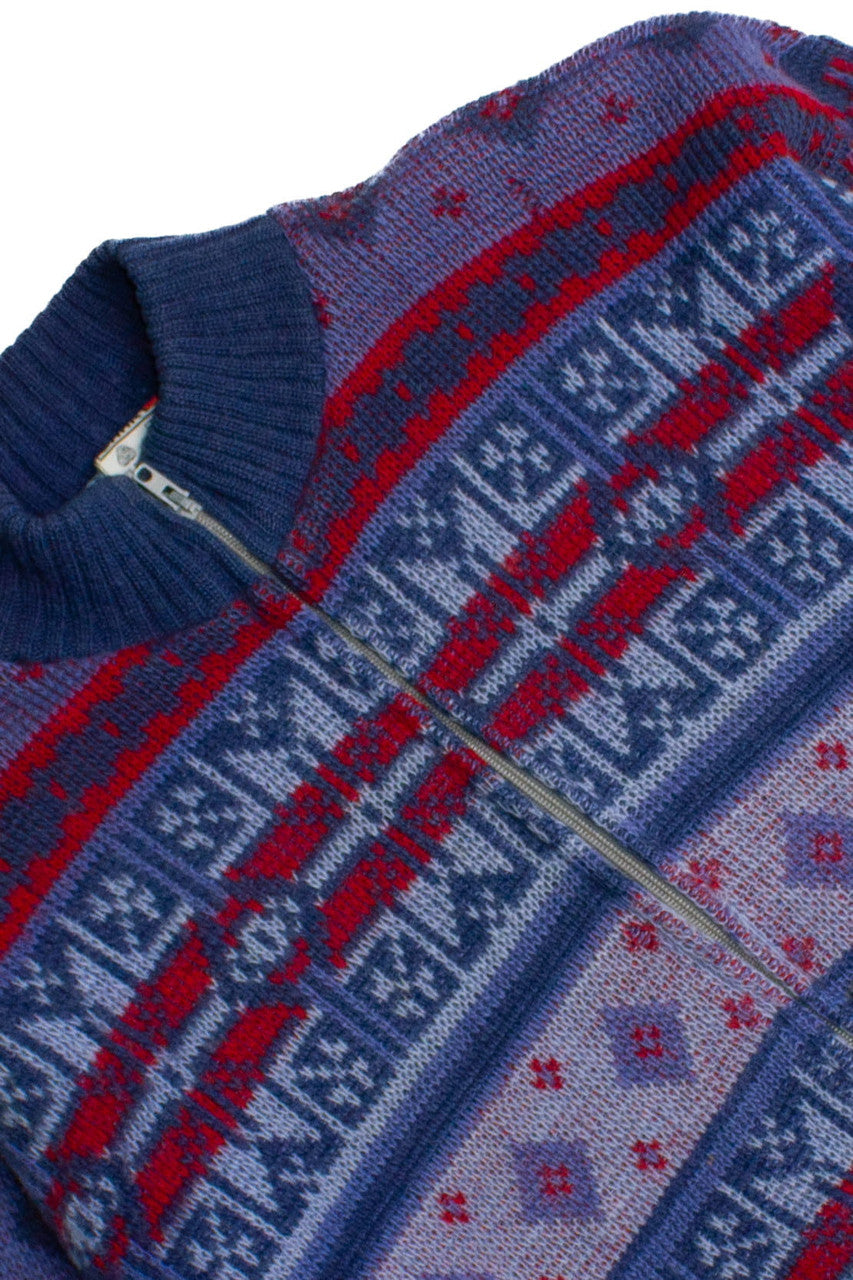 Vintage Purple Char Fair Isle Sweater (1980s)