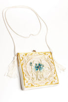 Vintage Floral Tassel String Purse