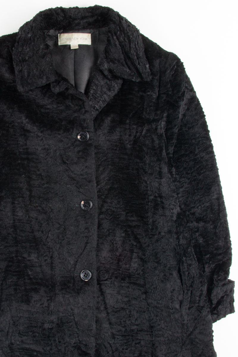 Black Faux Fur Coat 2
