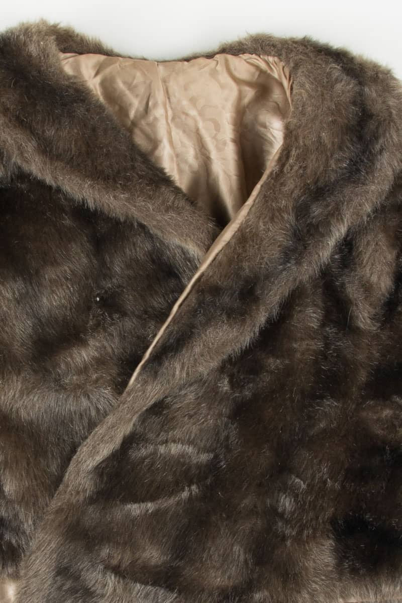 Brown Faux Fur Shawl