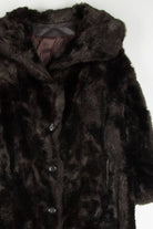 Brown Faux Fur Long Coat
