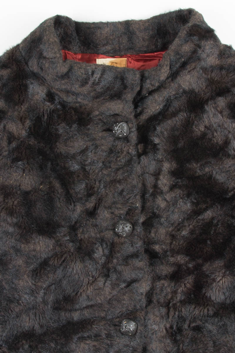 Short Brown Vintage Fur Coat