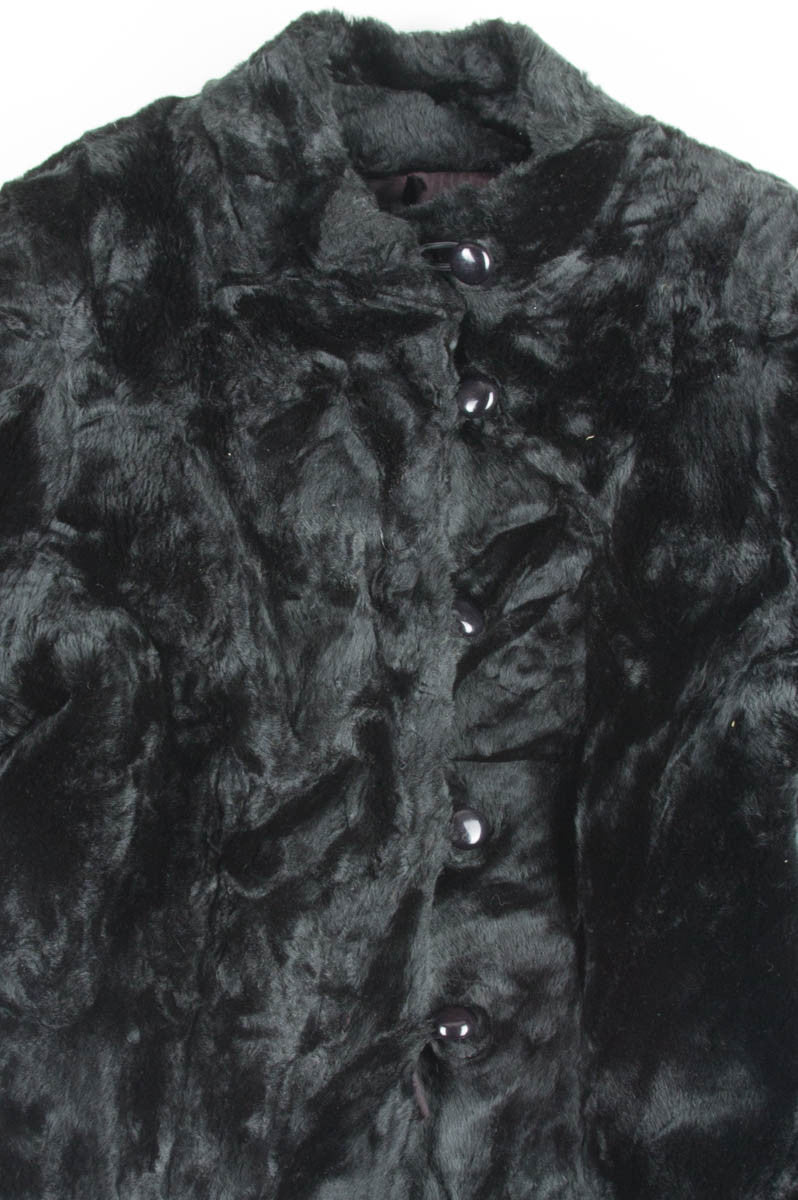 Black Vintage Fur Coat 2