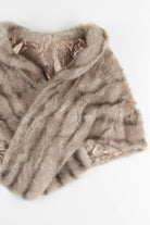 Tan Vintage Fur Shawl