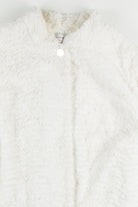 White Textured Fur Coat