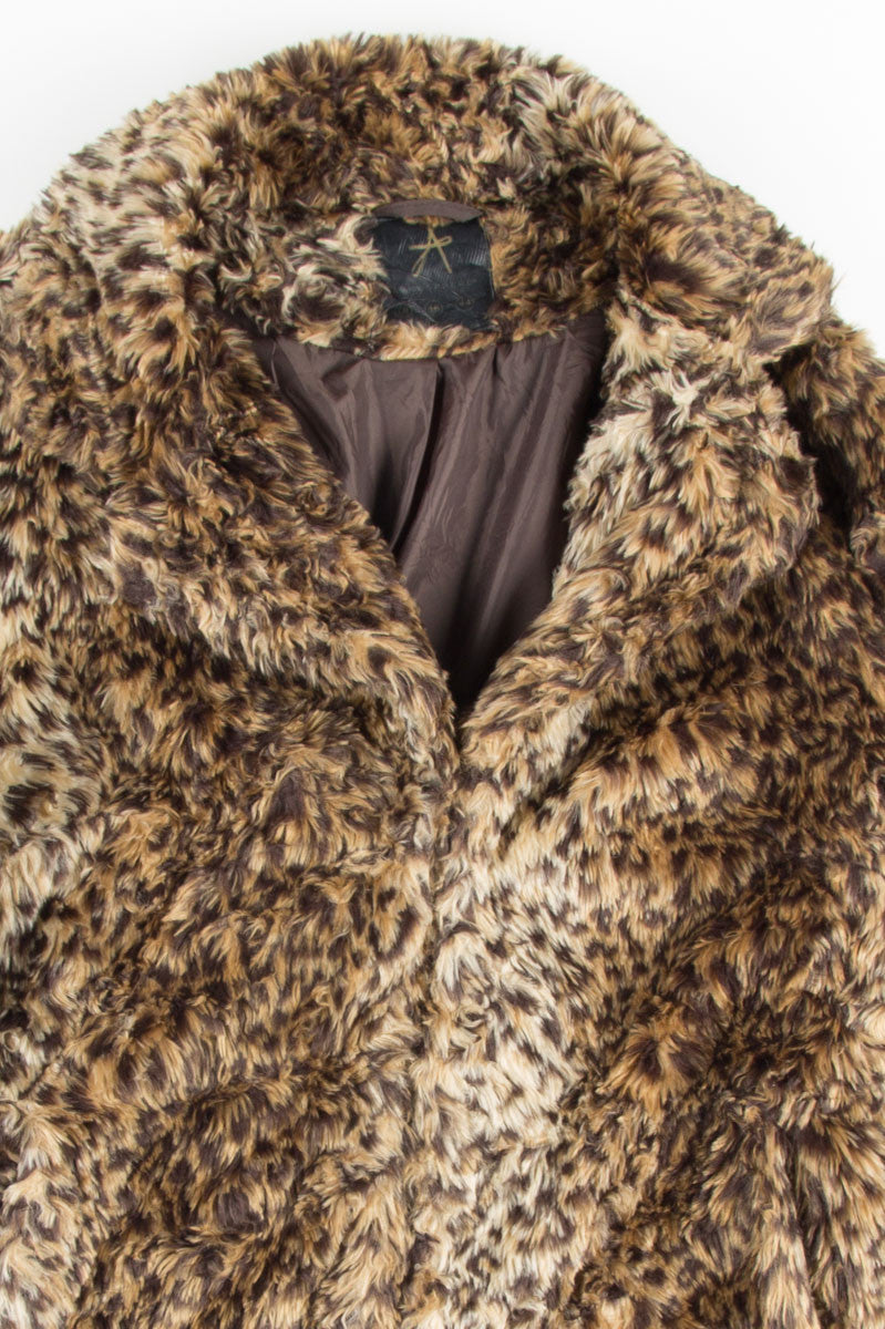 Leopard Print Fur Coat