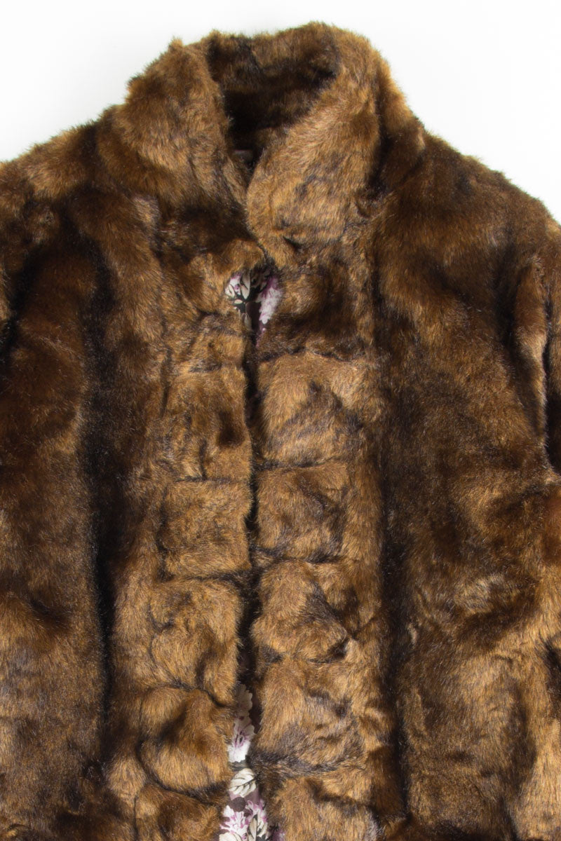 Brown Ruffle Fur Coat
