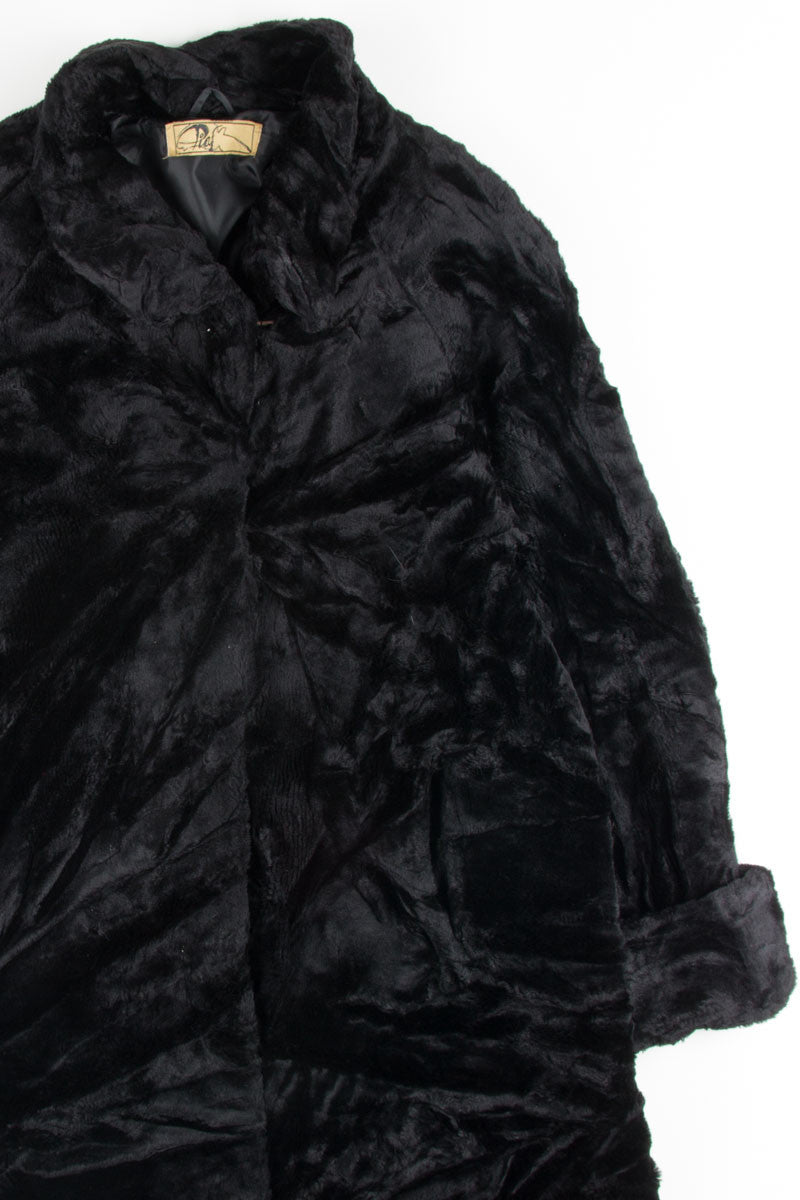 Black Faux Fur Coat 1