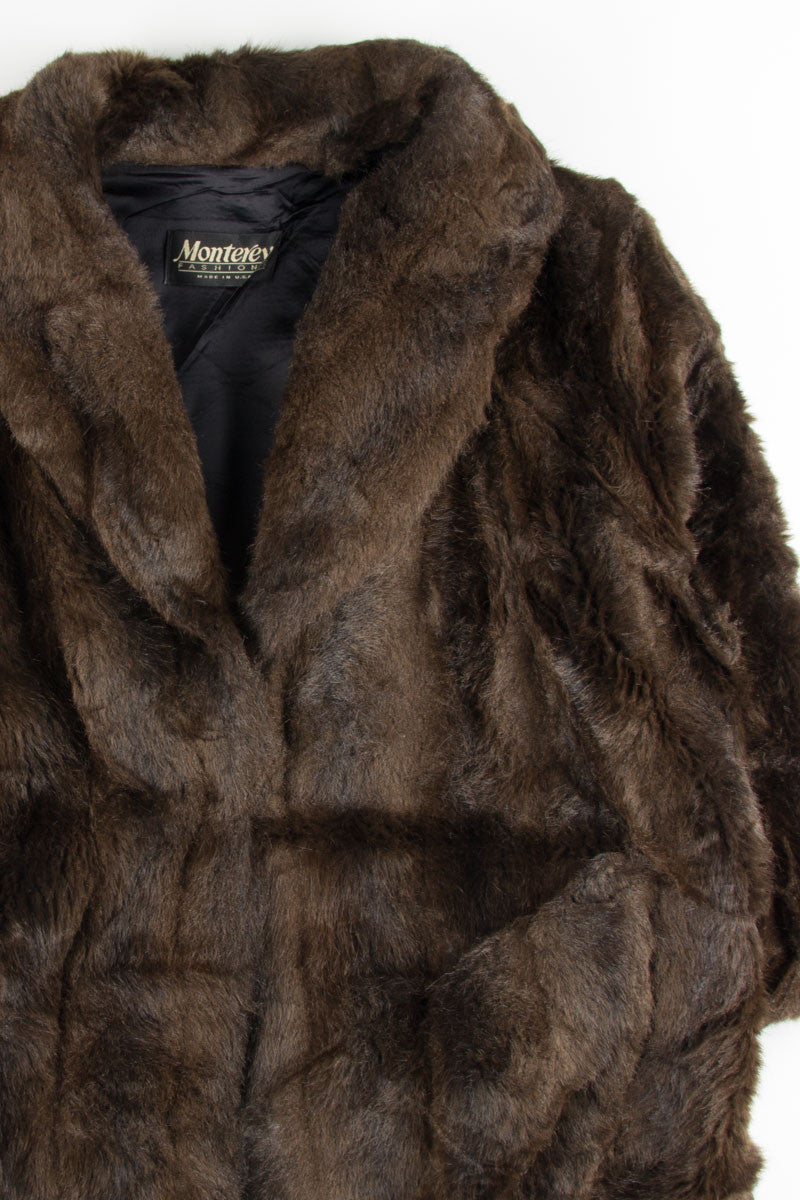Brown Faux Fur Coat 1