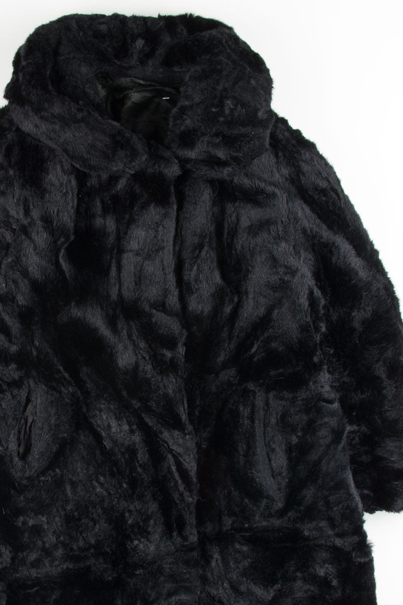 Black Faux Fur Coat