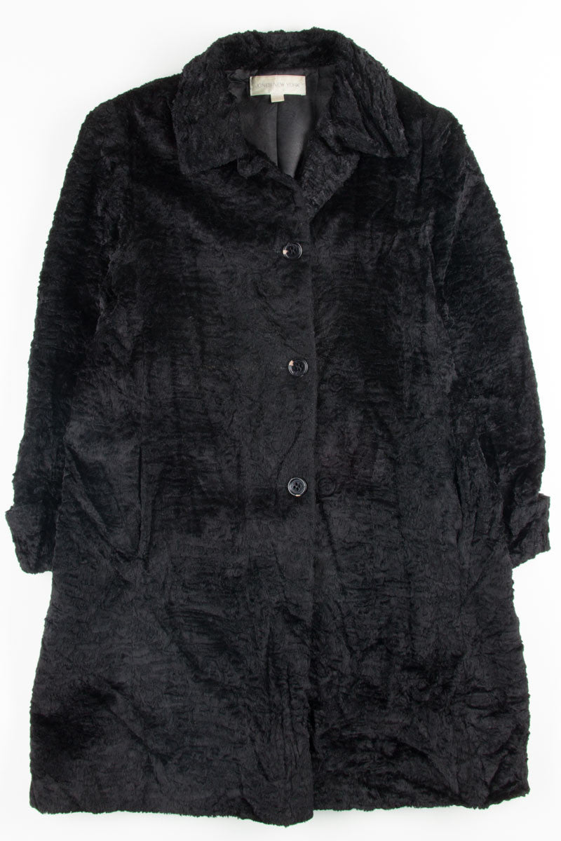 Black Faux Fur Coat 2