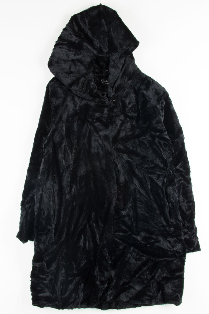 Black Faux Fur Coat 3