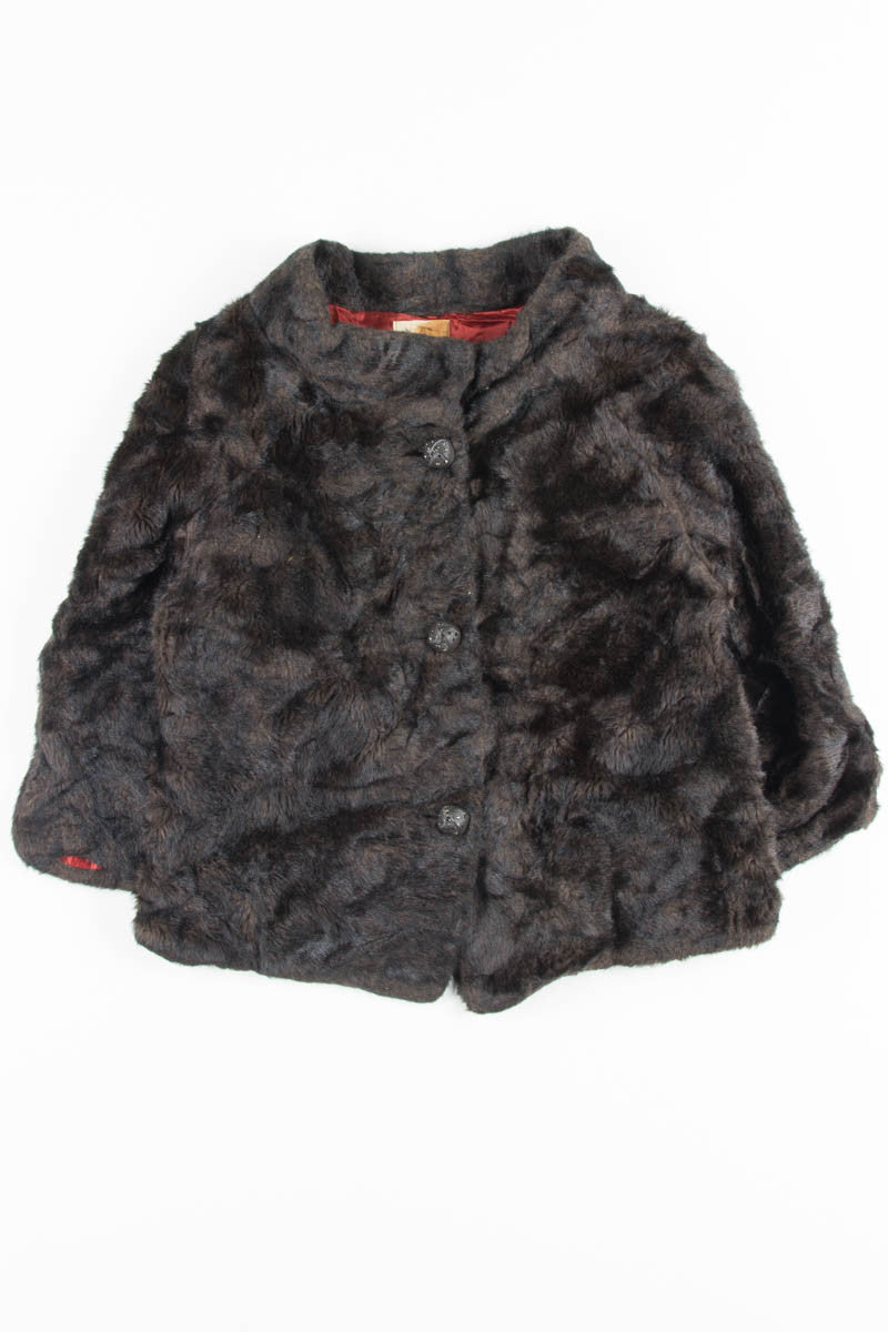 Short Brown Vintage Fur Coat