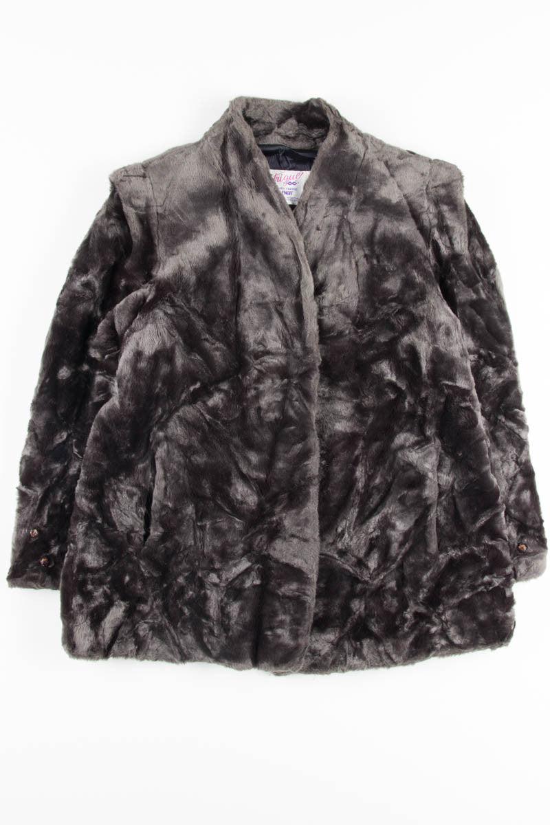 Long Brown Vintage Fur Coat