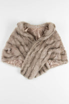 Tan Vintage Fur Shawl
