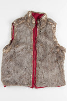 Reversible Red Fur Vest