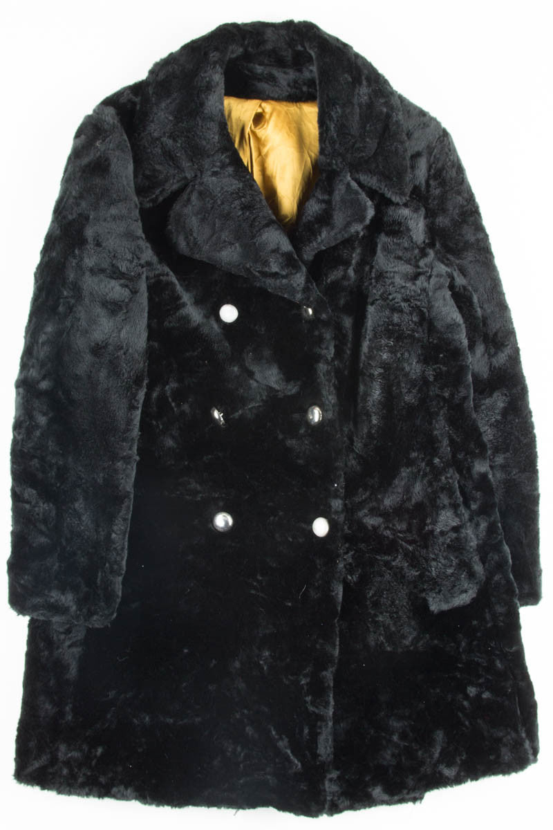 Black Vintage Fur Coat 3