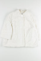 White Textured Fur Coat