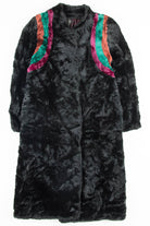 Rainbow Striped Vintage Fur Coat