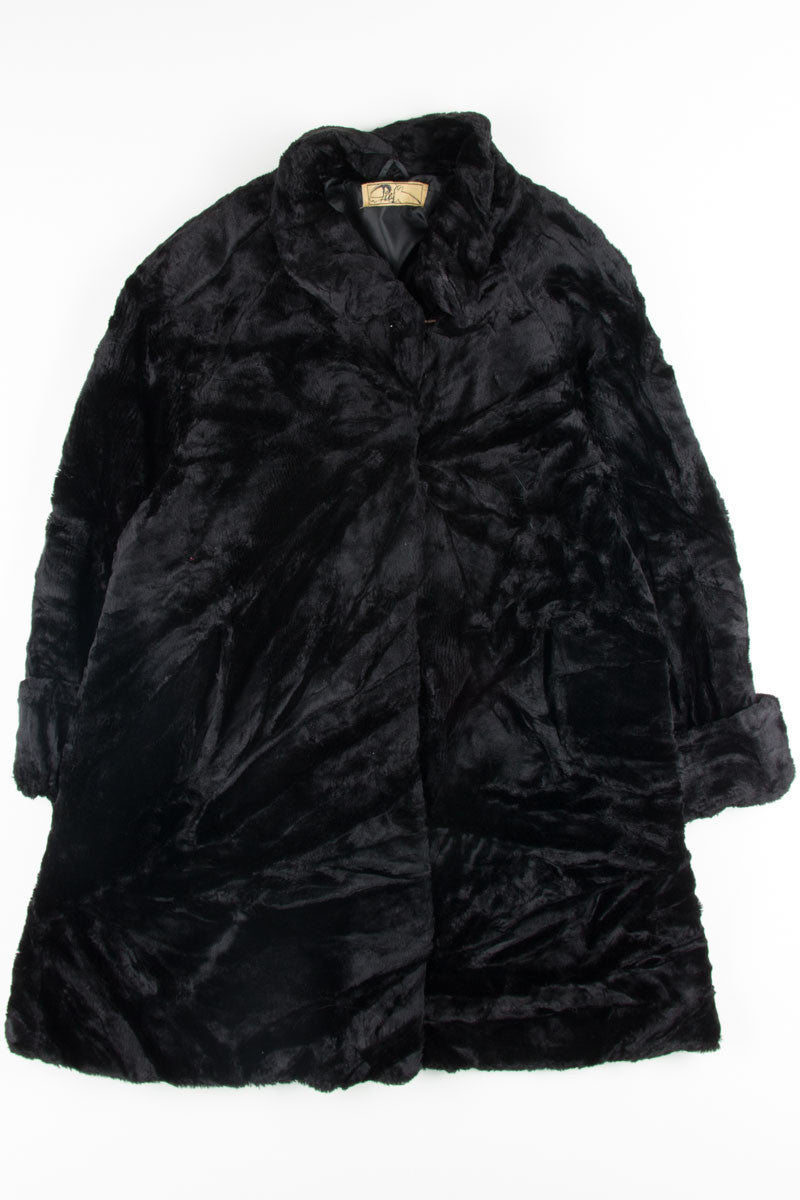 Black Faux Fur Coat 1