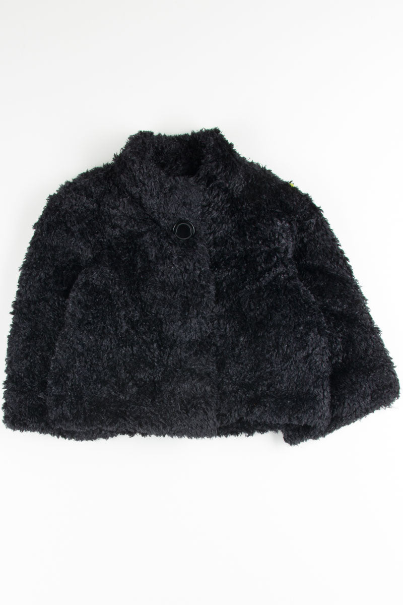 Black Shag Fur Shrug