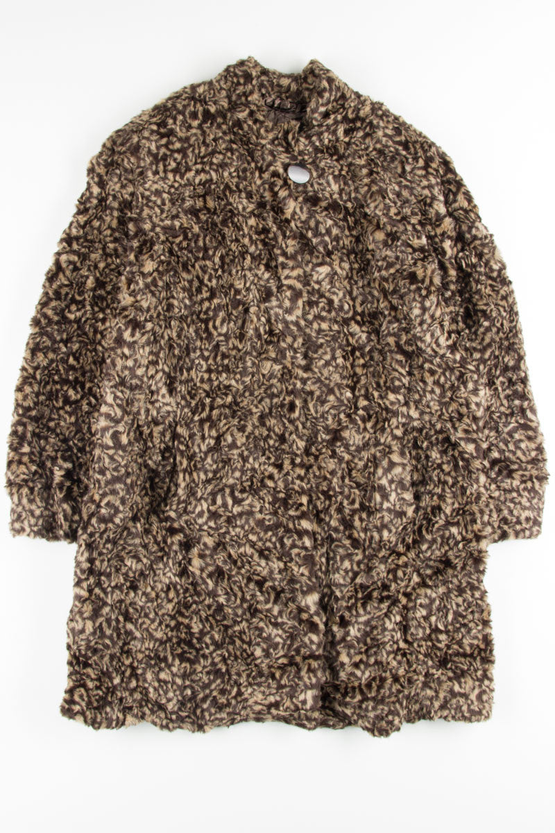 Caramel Swirl Faux Fur Coat