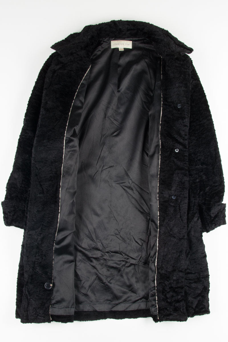 Black Faux Fur Coat 2