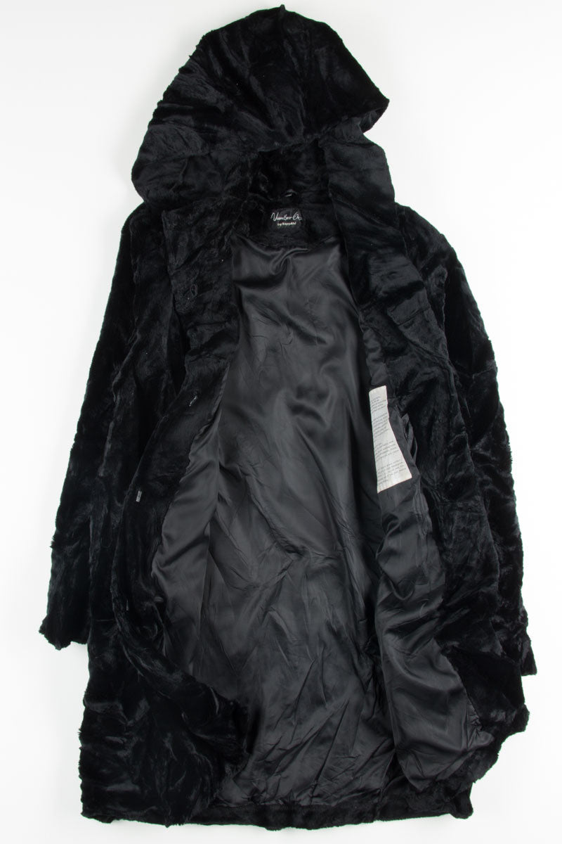 Black Faux Fur Coat 3