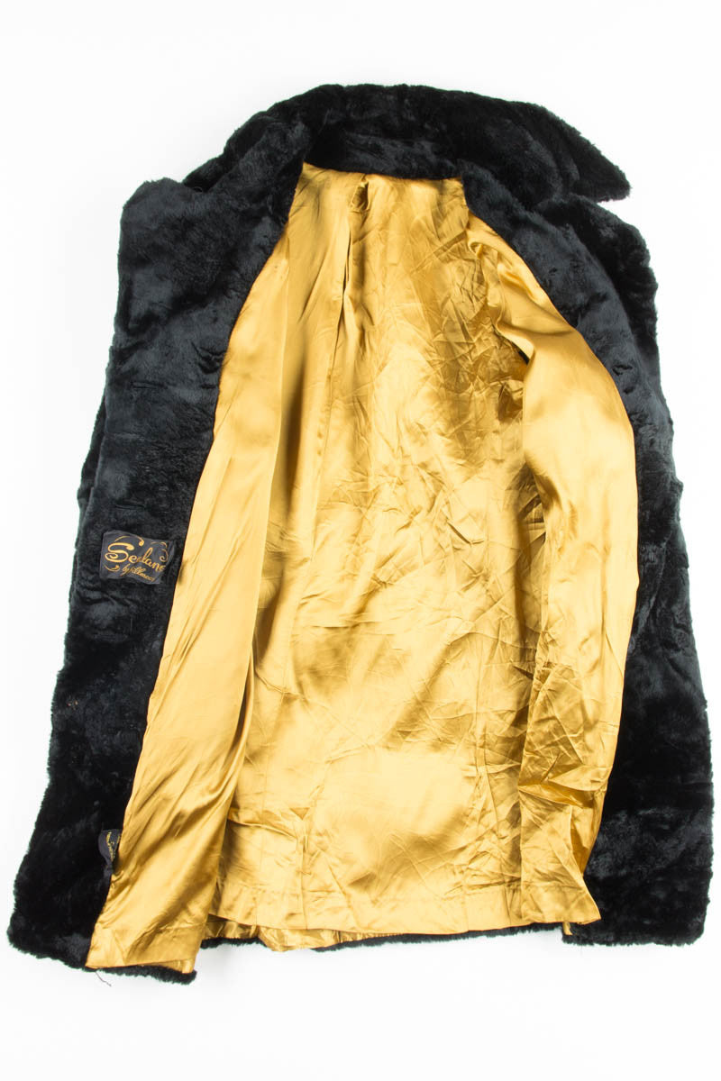 Black Vintage Fur Coat 3