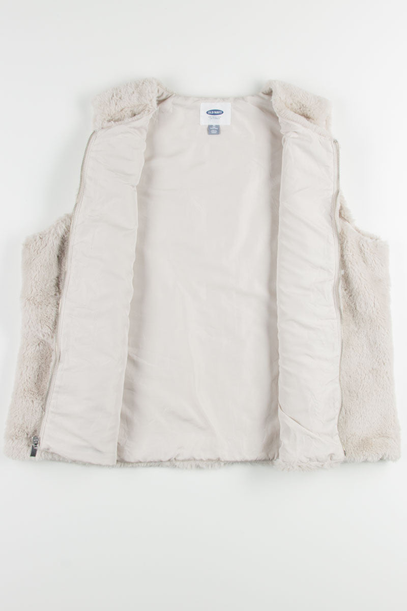 Off White Fur Vest
