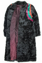 Rainbow Striped Vintage Fur Coat
