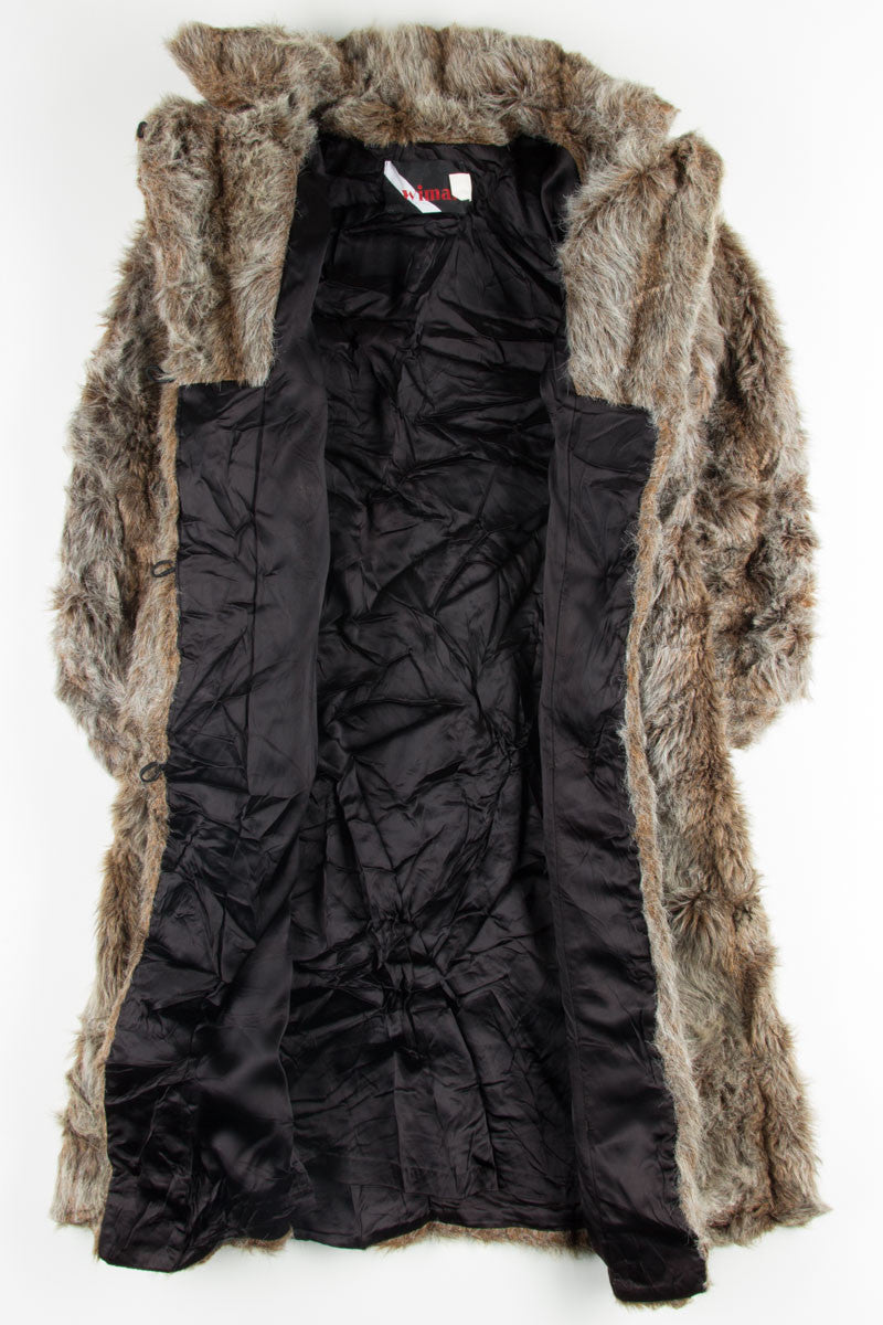 Brown Multicolor Fur Coat 1