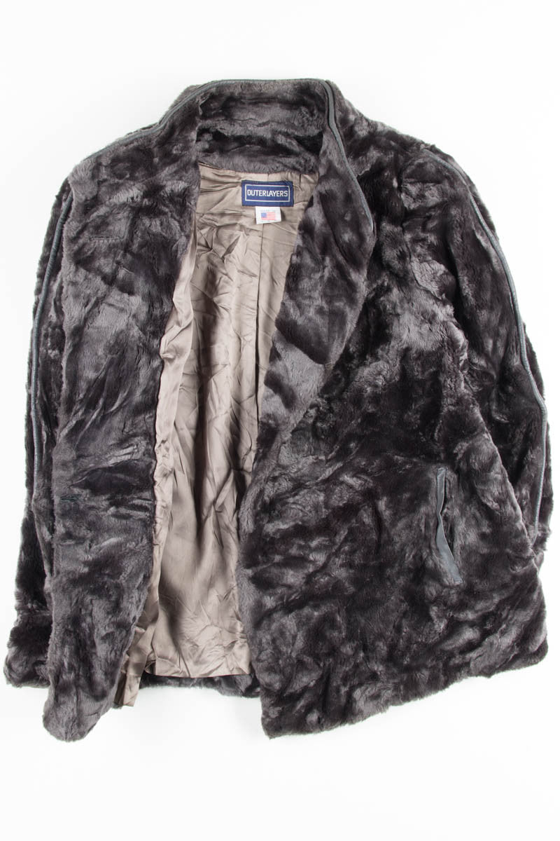Grey Vintage Fur Coat