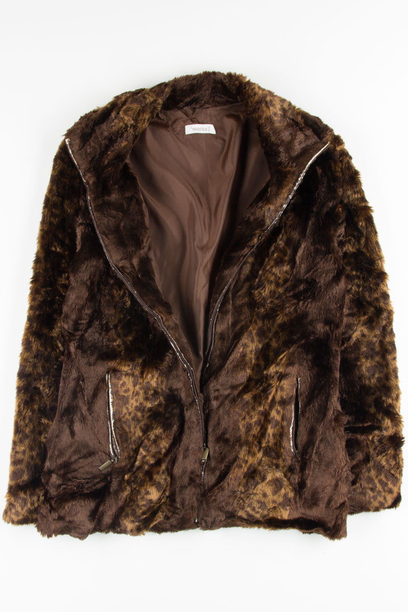 Brown Faux Fur Coat