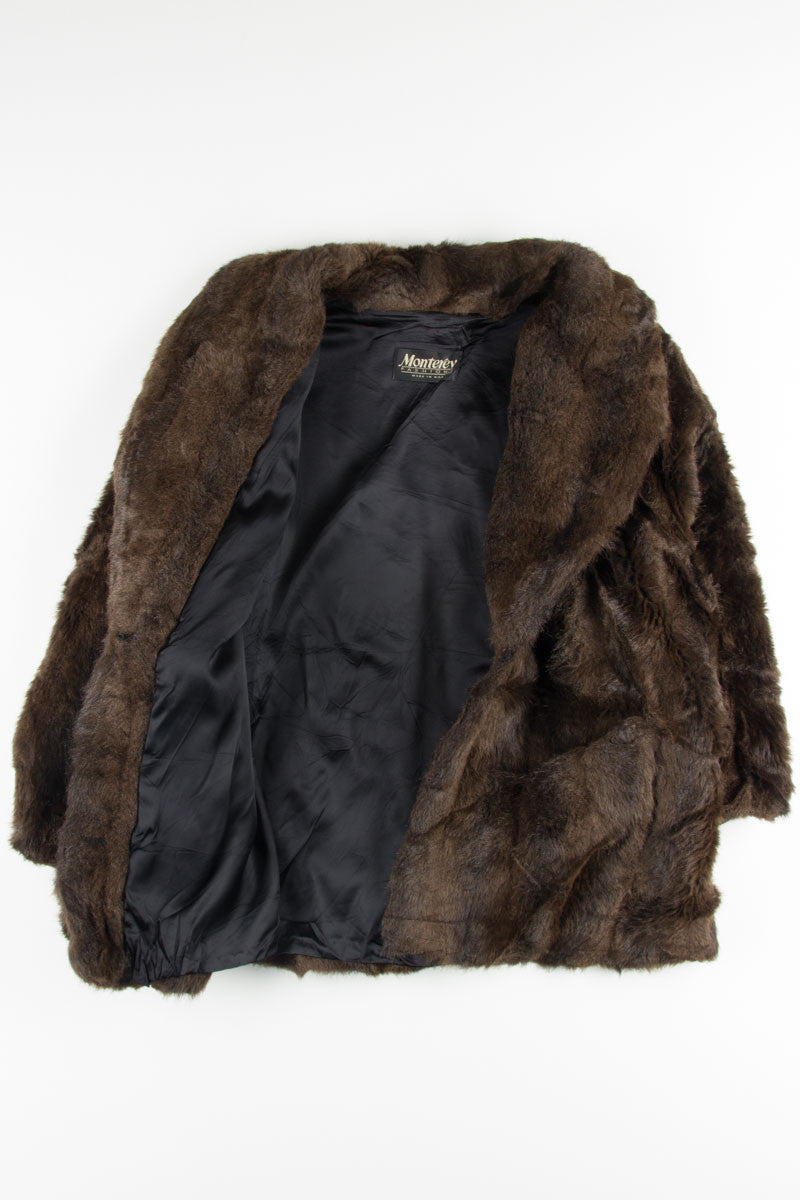 Brown Faux Fur Coat 1