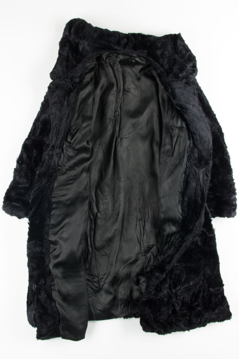 Black Faux Fur Coat