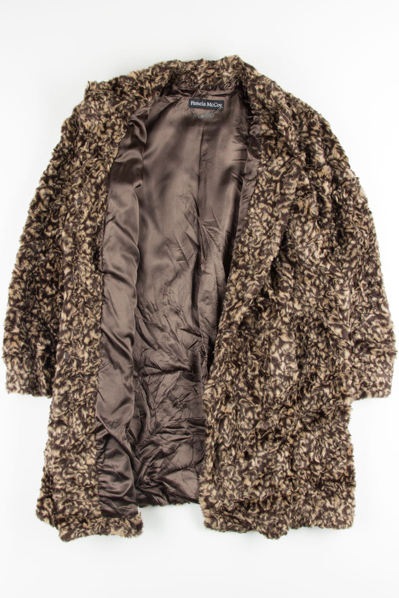 Caramel Swirl Faux Fur Coat
