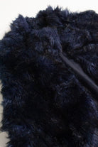 Dark Navy Shag Cato Faux Fur Vest