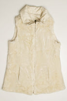 Cream Reversible Dennis Basso Faux Fur Vest