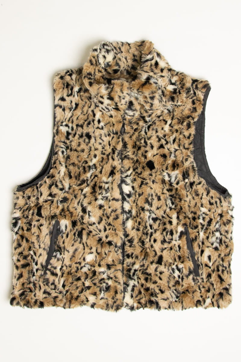 Reversible Cheetah East 5th Faux Fur Vest