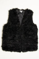 Black Shag Faux Fur Vest