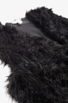 Black Shag Faux Fur Vest