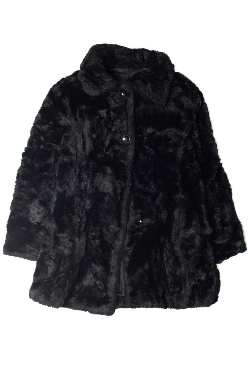Black Faux Fur Coat 9