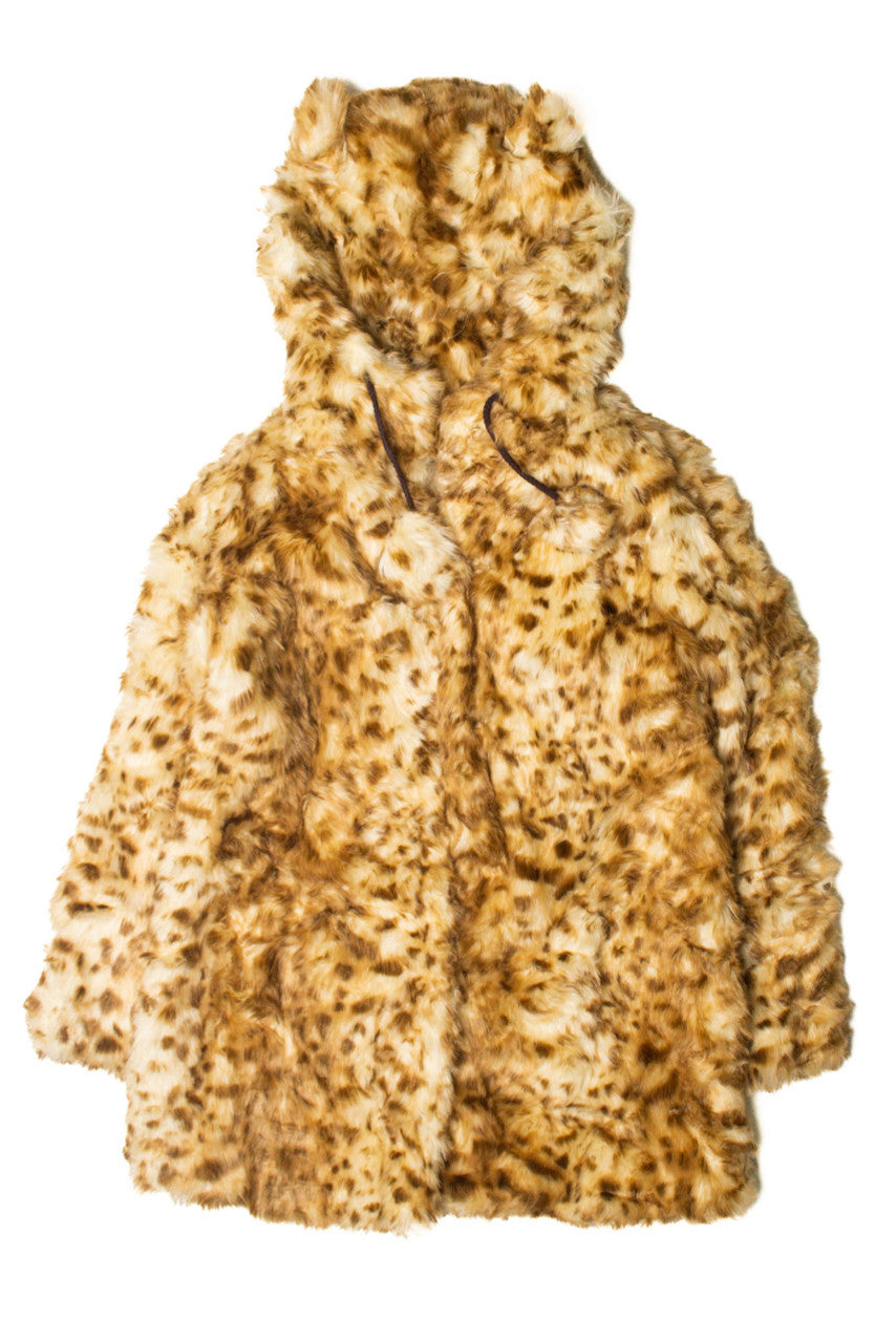 Fun Freckled  Faux Fur Coat
