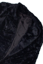 Dark Blue Faux Fur Coat 1