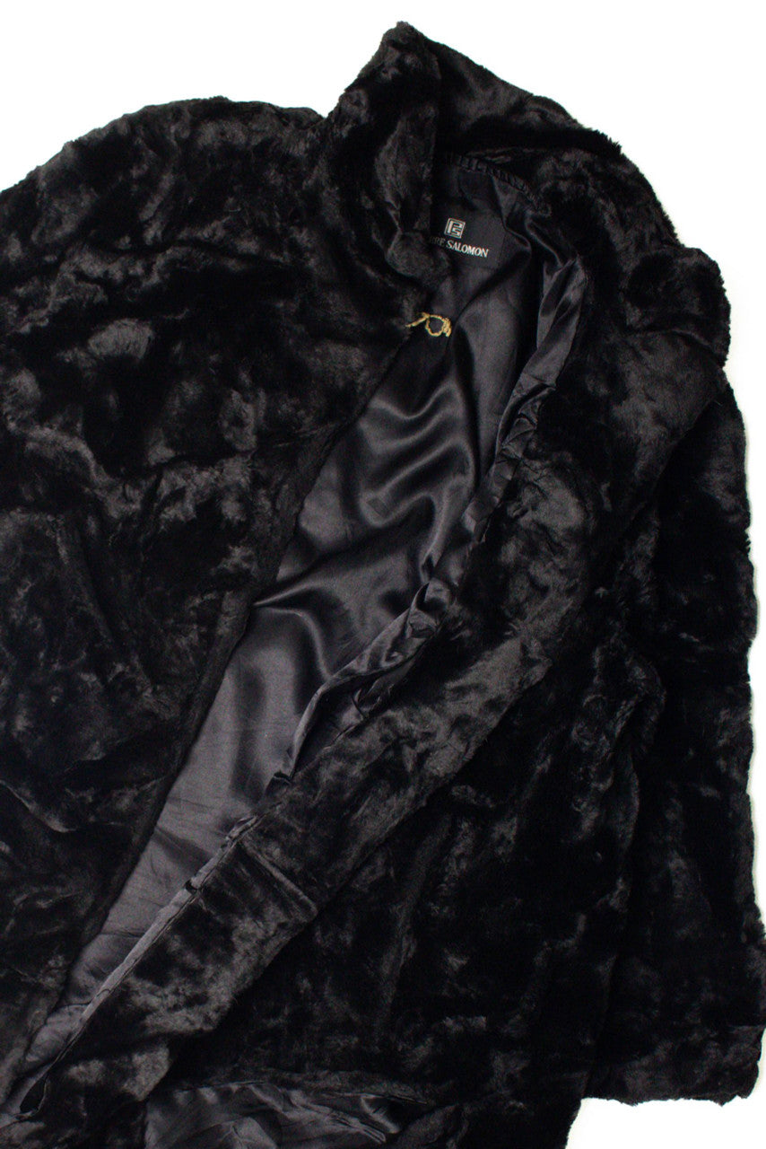 Black Faux Fur Coat 8